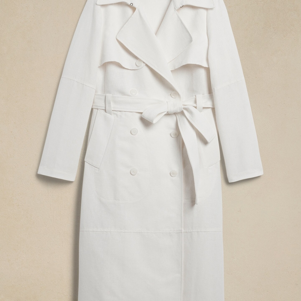 COPY - Elegant White Women's Trench Coat